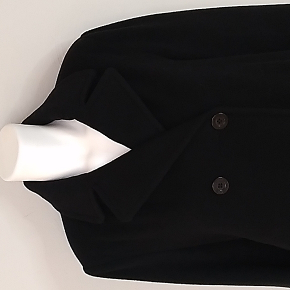 Andrea Brem Womens Black Wool Double Breasted Pea Coat. Sz Small - Picture 2 of 9